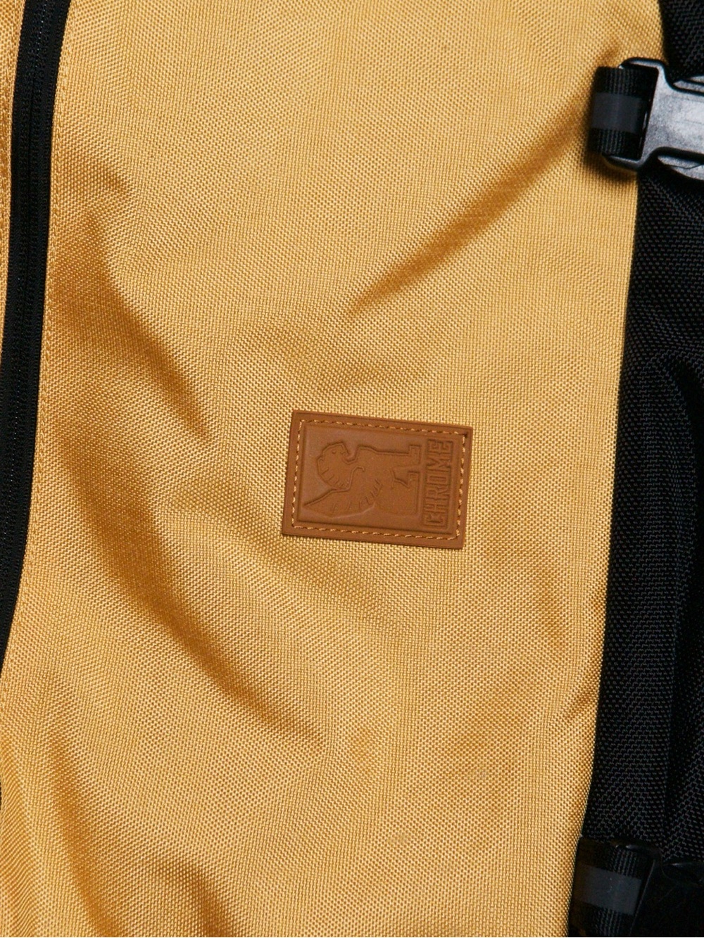 Chrome Industries Bag: Mustard Yellow Backpack Panel with Leather Patch